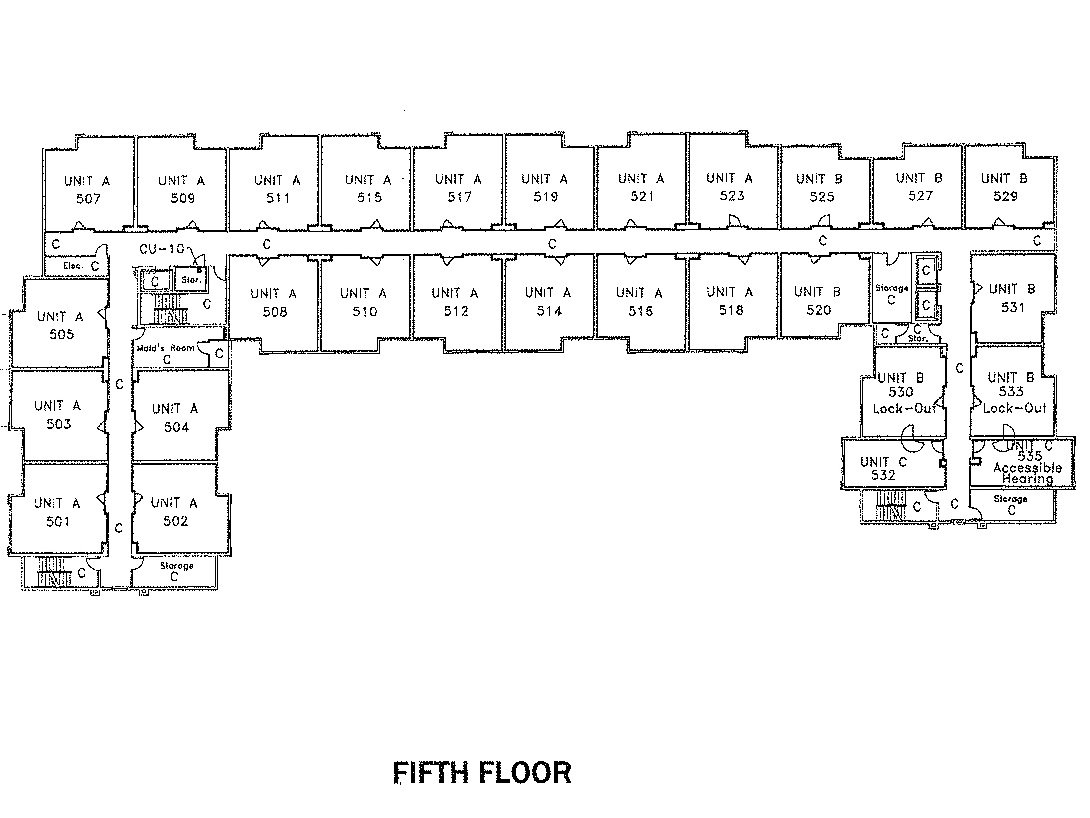 Floor Five Site Plan StaySky Suites