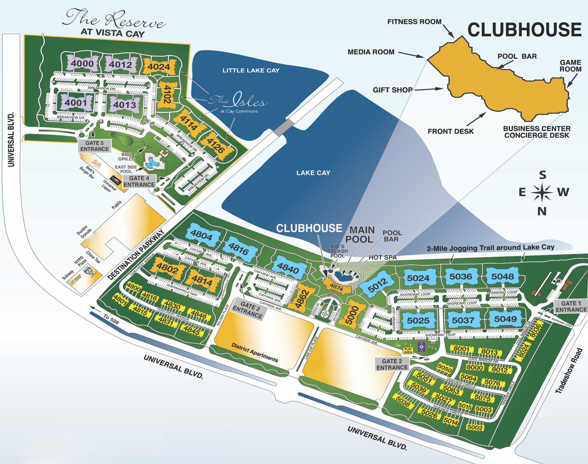 Vista Cay Community Site Map
