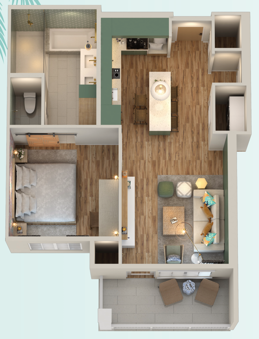 Illumination A condo floor plan
