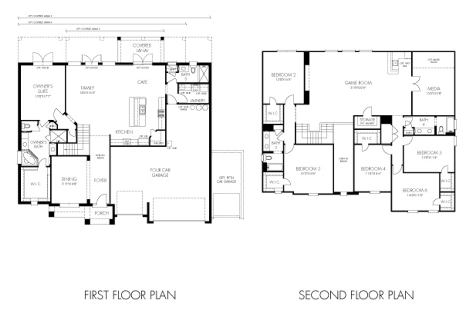 Wimberley II floor plan Estates at Parkside